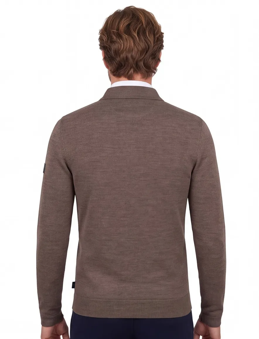 Poloshirt Cavallaro bruin 118265022-Taupe