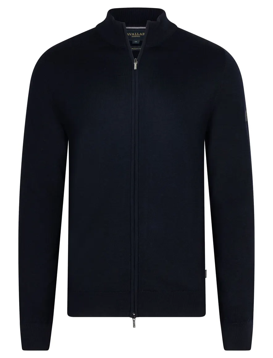 Cavallaro vest donkerblauw merinowol