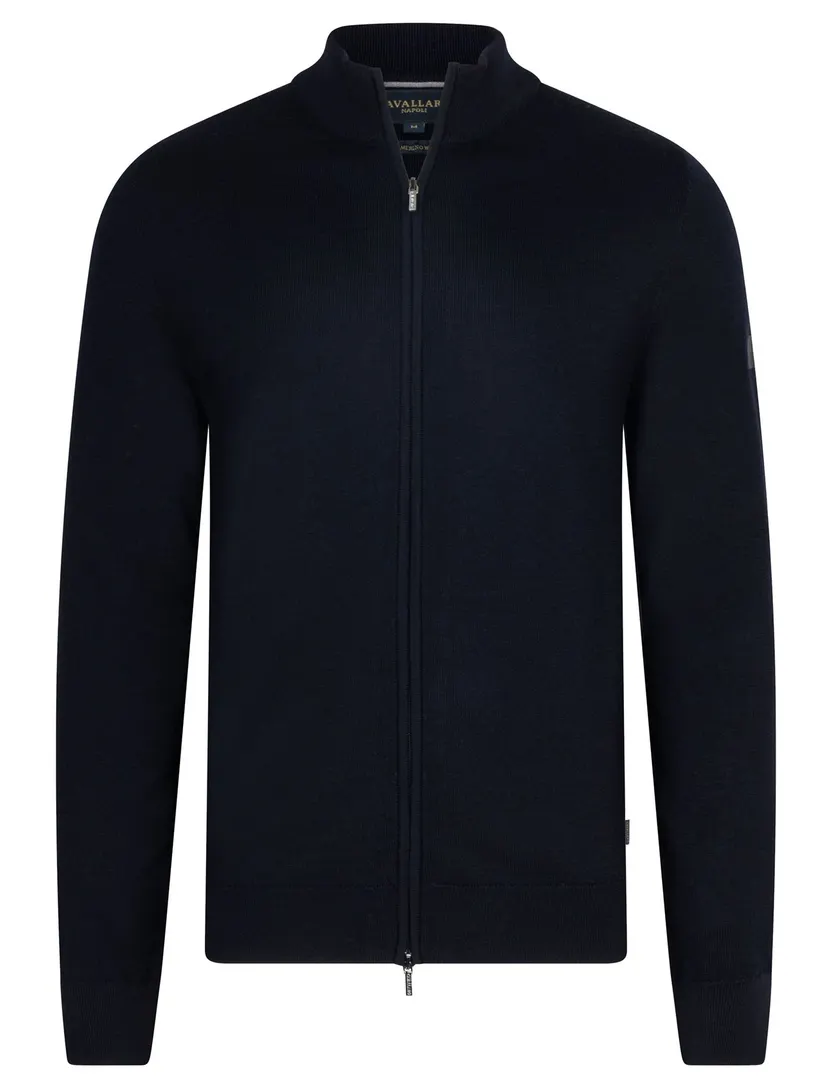 Vest Cavallaro donkerblauw merinowol