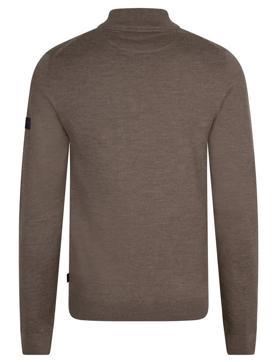 Cavallaro vest bruin gemêleerd merinowol