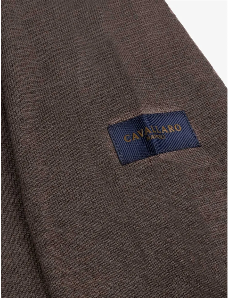 Cavallaro vest bruin gemêleerd merinowol