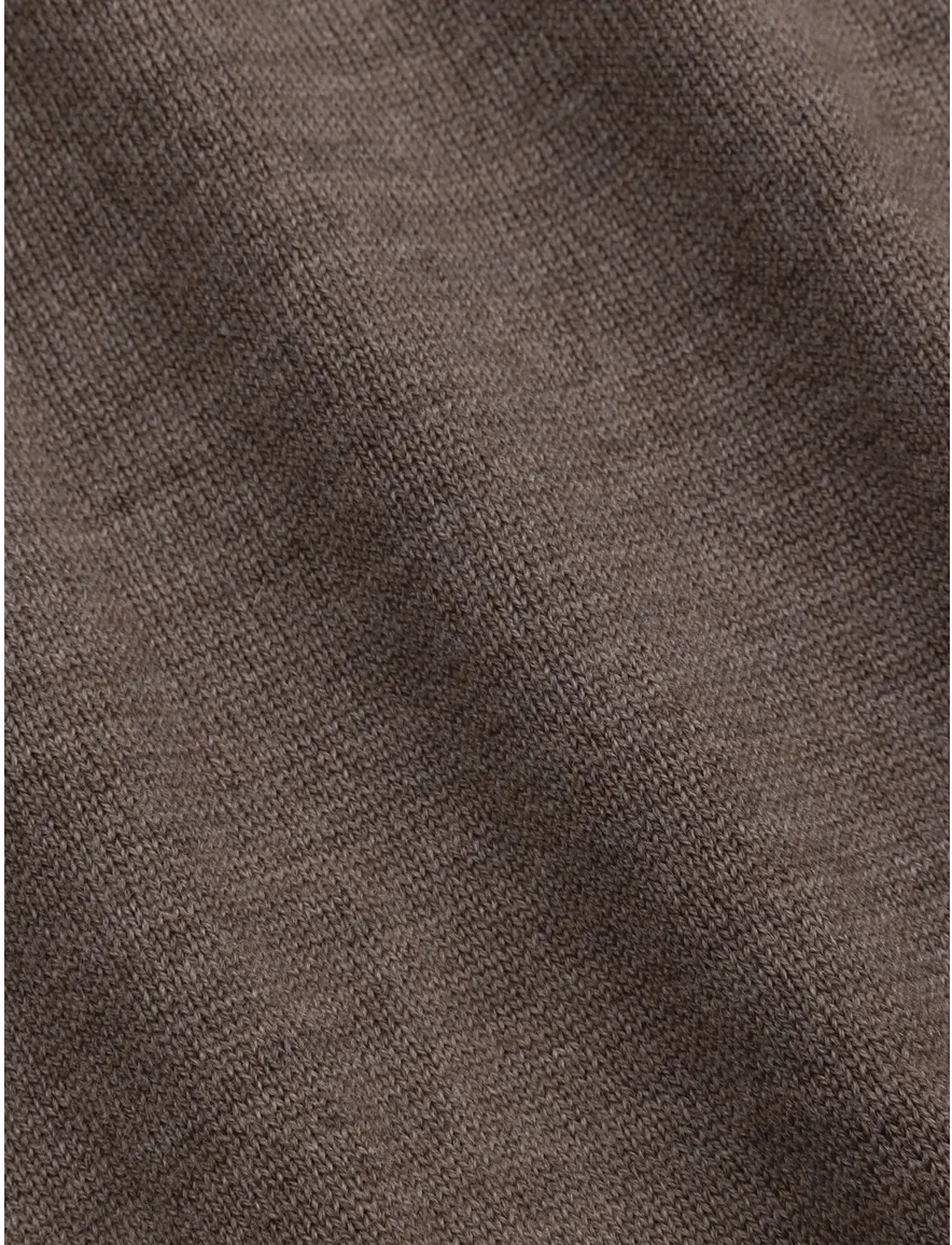 Cavallaro vest bruin gemêleerd merinowol