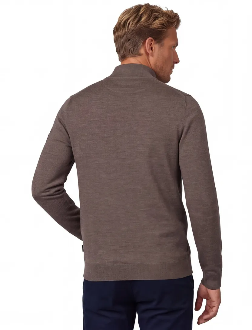 Vest Cavallaro bruin merinowol