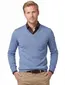 Trui Maerz v-hals blauw gemeleerd