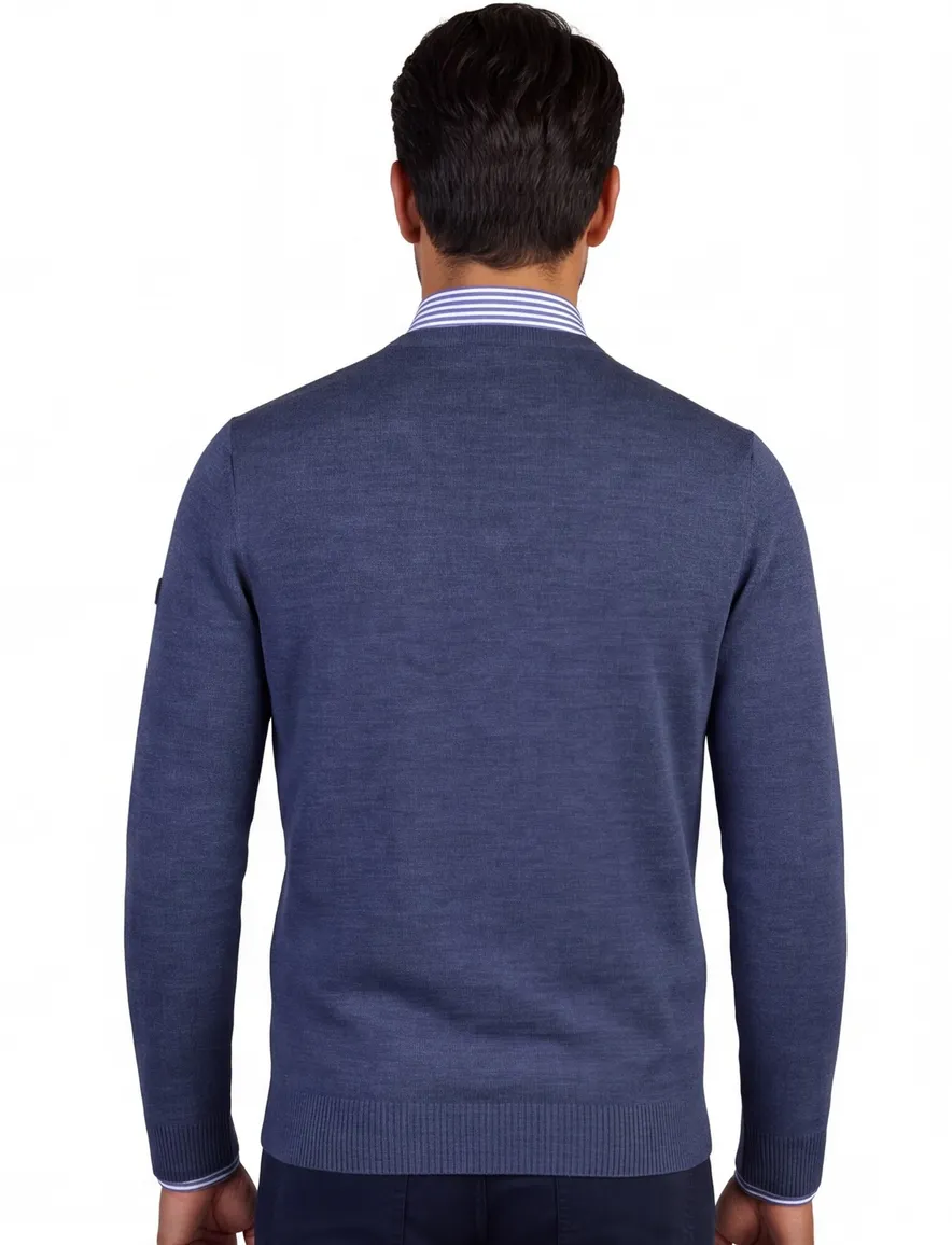 Trui Maerz blauw Bonneterie LM