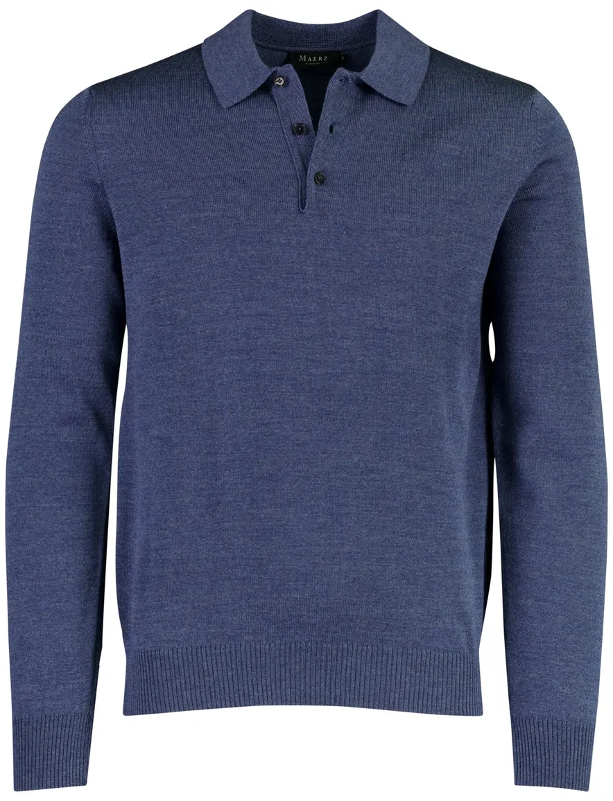 Poloshirt Maerz blauw Bonneterie LM