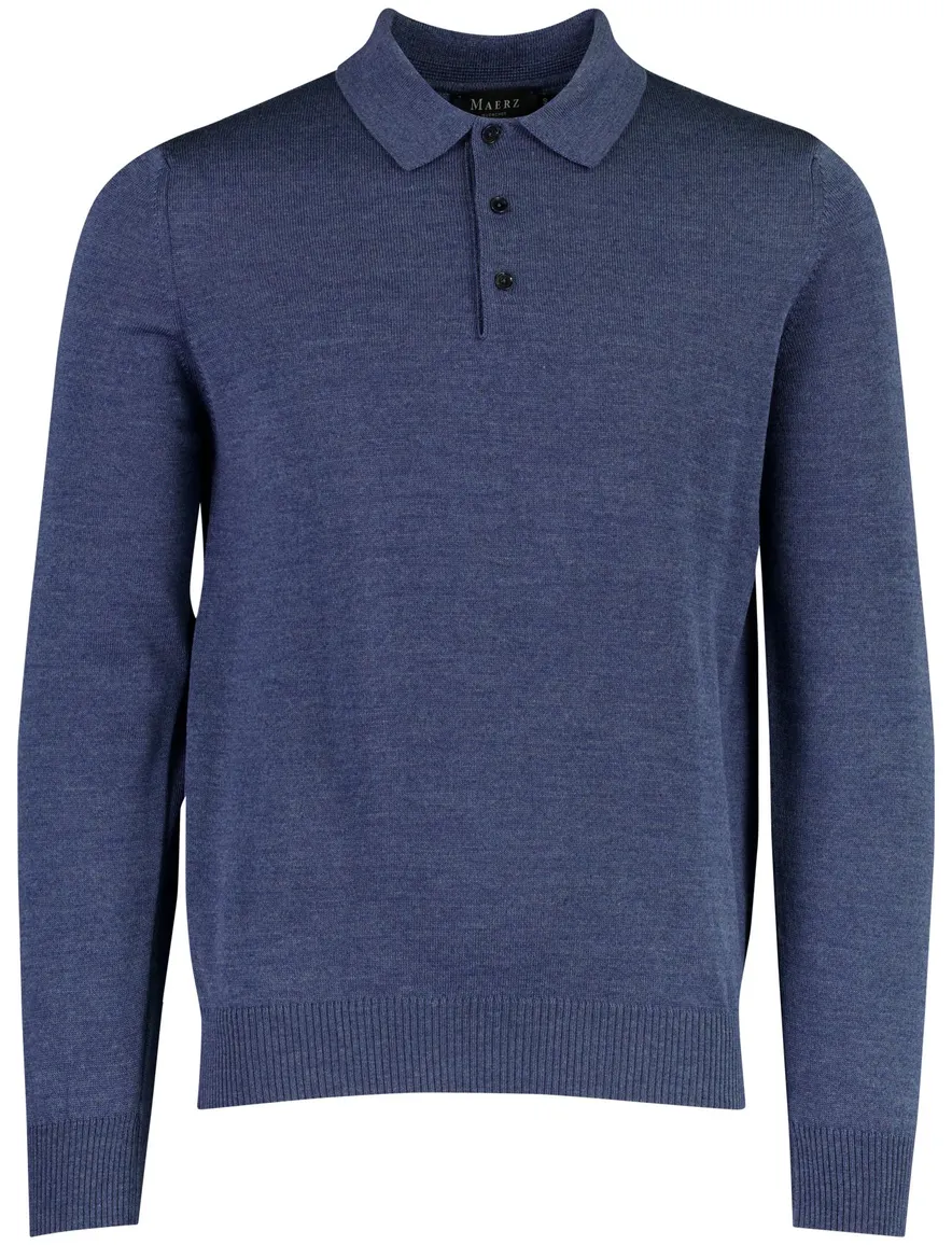 Poloshirt Maerz blauw Bonneterie LM