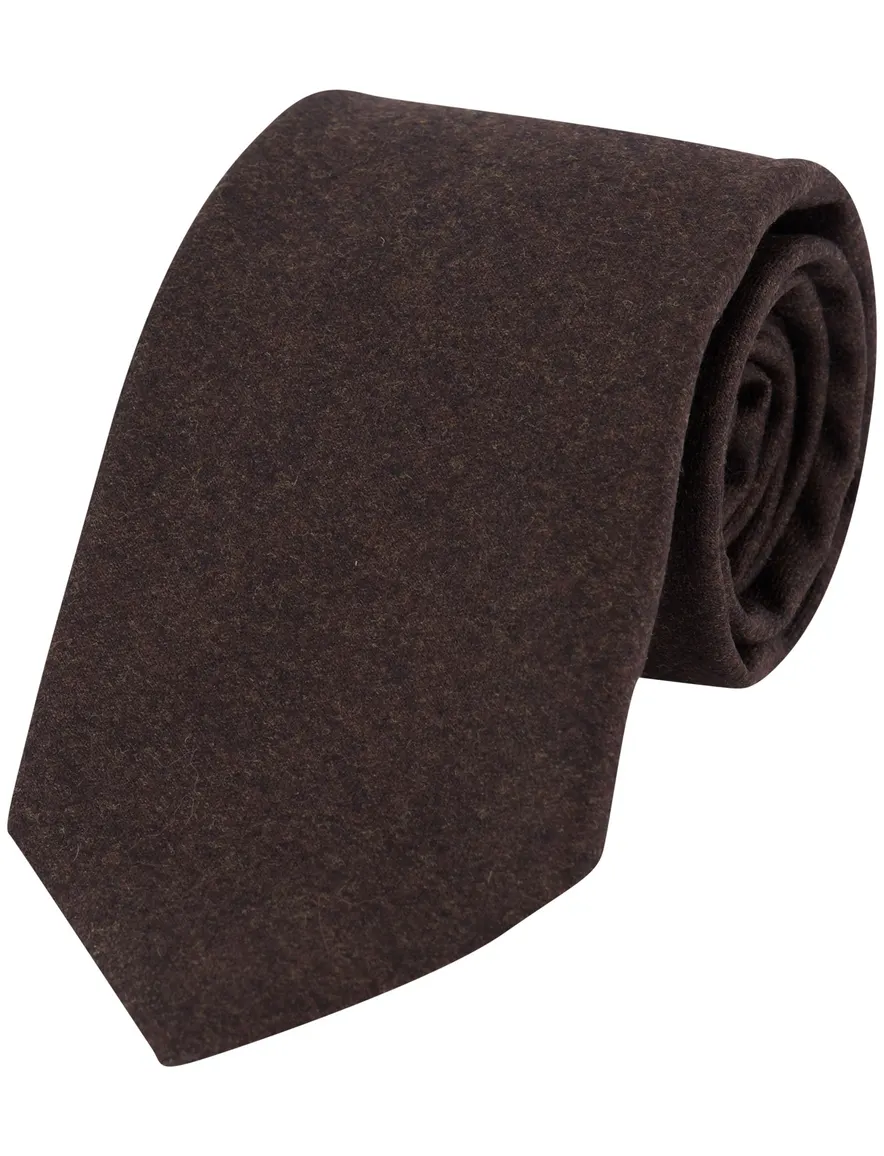 Profuomo stropdas bruin effen