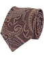 Profuomo stropdas bruin met print