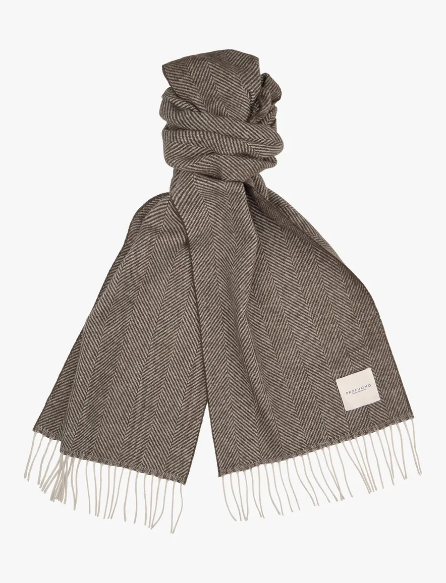 Profuomo sjaal donkerbruin