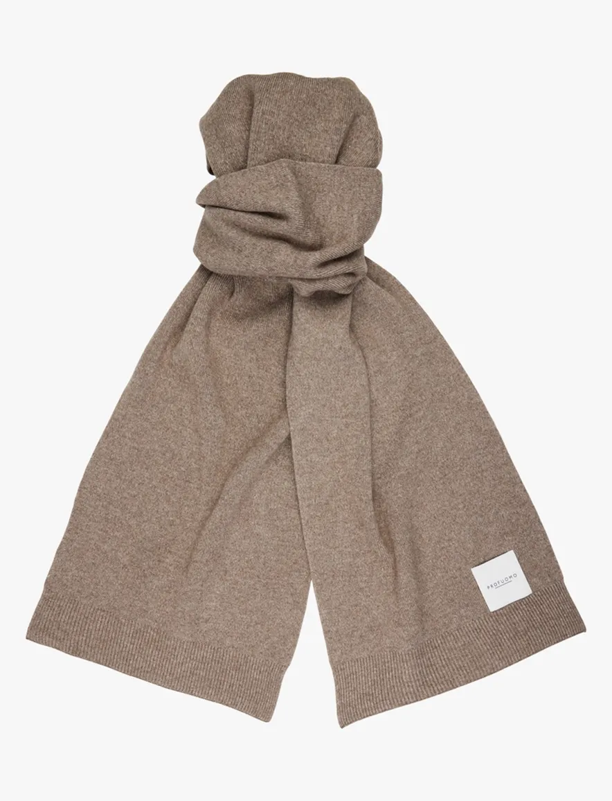 Profuomo sjaal bruin effen