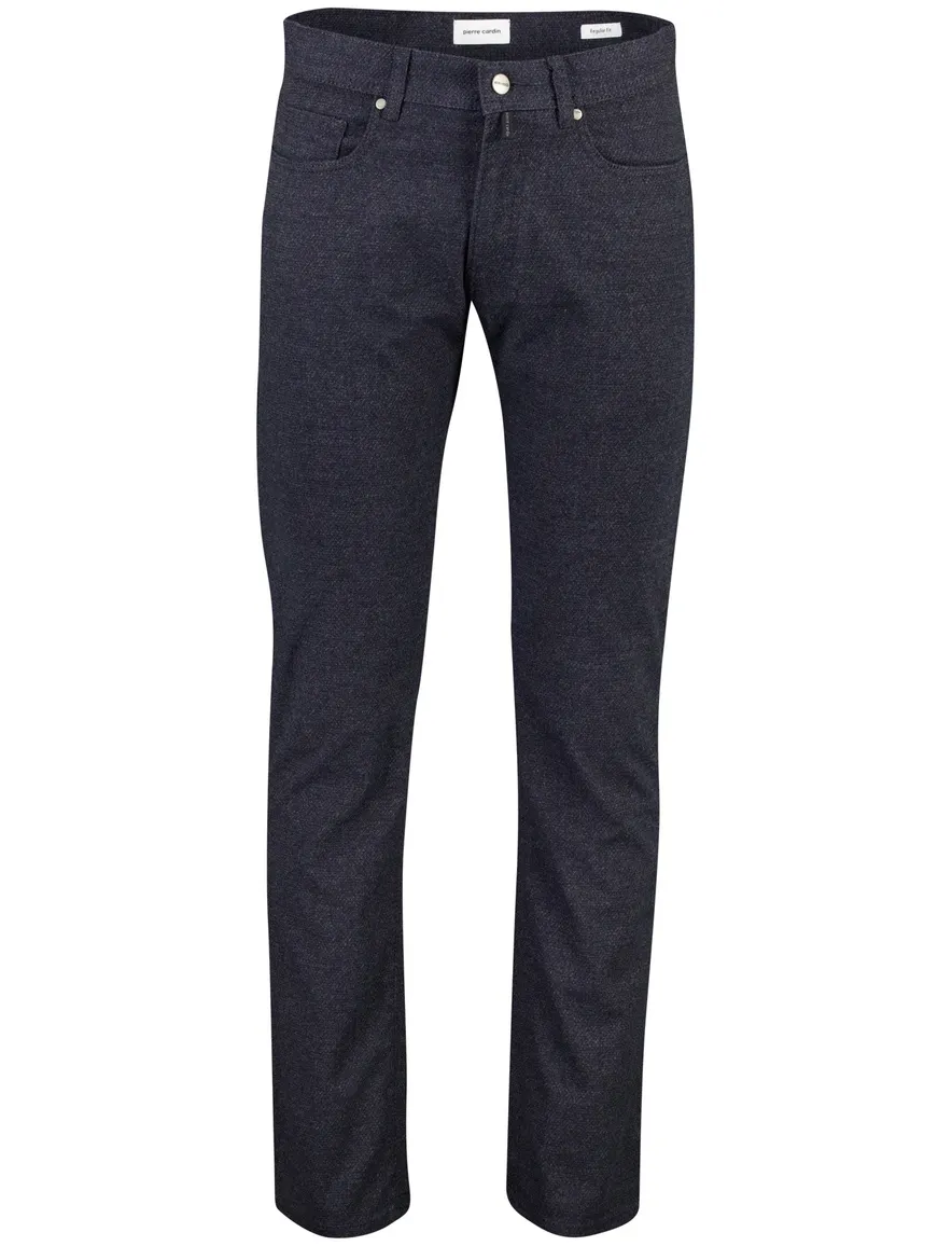 Pierre Cardin broek donkerblauw gemeleerd 5 pocket