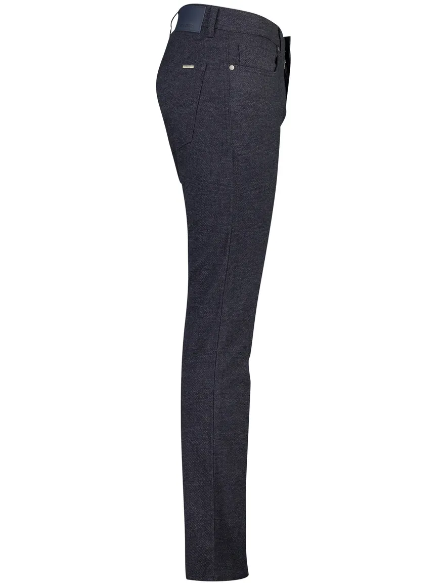 Pierre Cardin broek donkerblauw gemeleerd 5 pocket