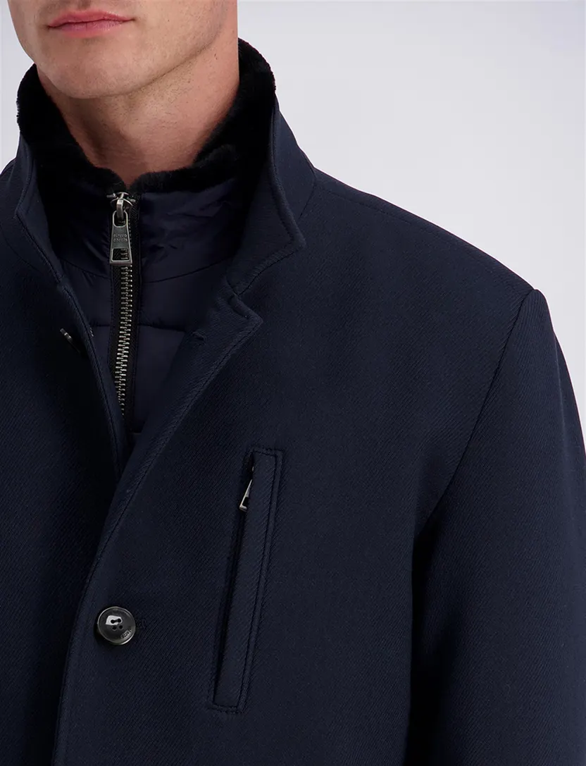 Overjas Pierre Cardin donkerblauw