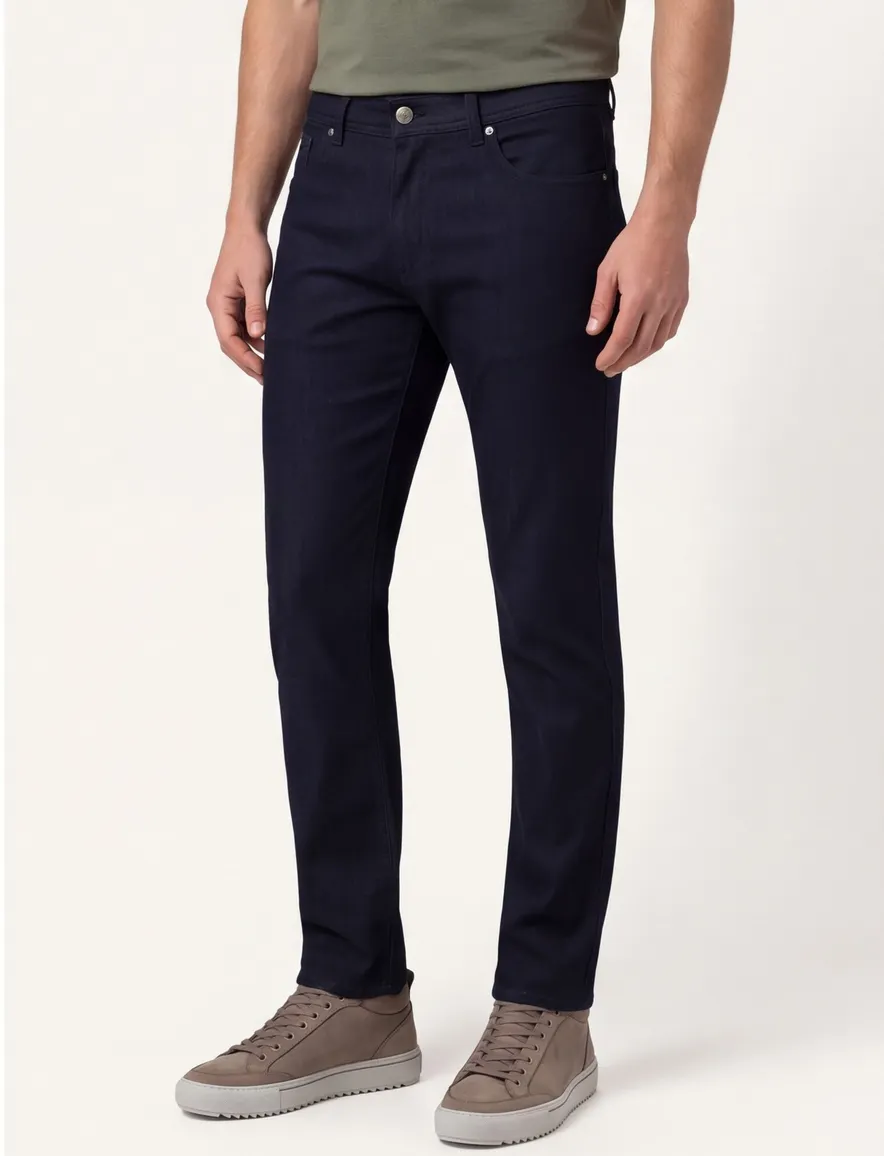 Pierre Cardin broeken donkerblauw gemeleerd 5-pocket model