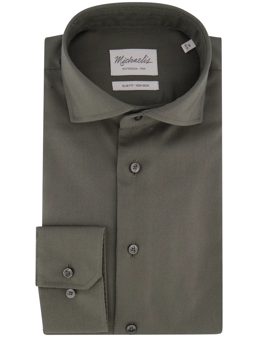 Overhemd Michaelis groen SHIRT CUTAWAY SF SCC GREE