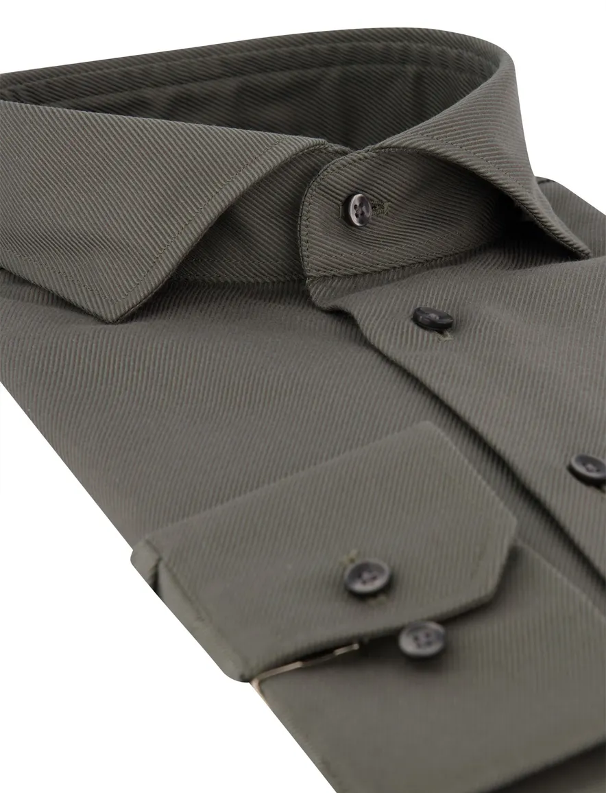 Overhemd Michaelis groen SHIRT CUTAWAY SF SCC GREE
