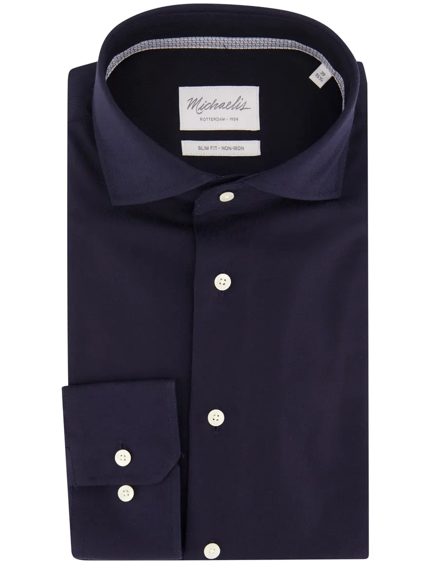 Overhemd Michaelis donkerblauw SHIRT CUTAWAY SF SCC NAVY