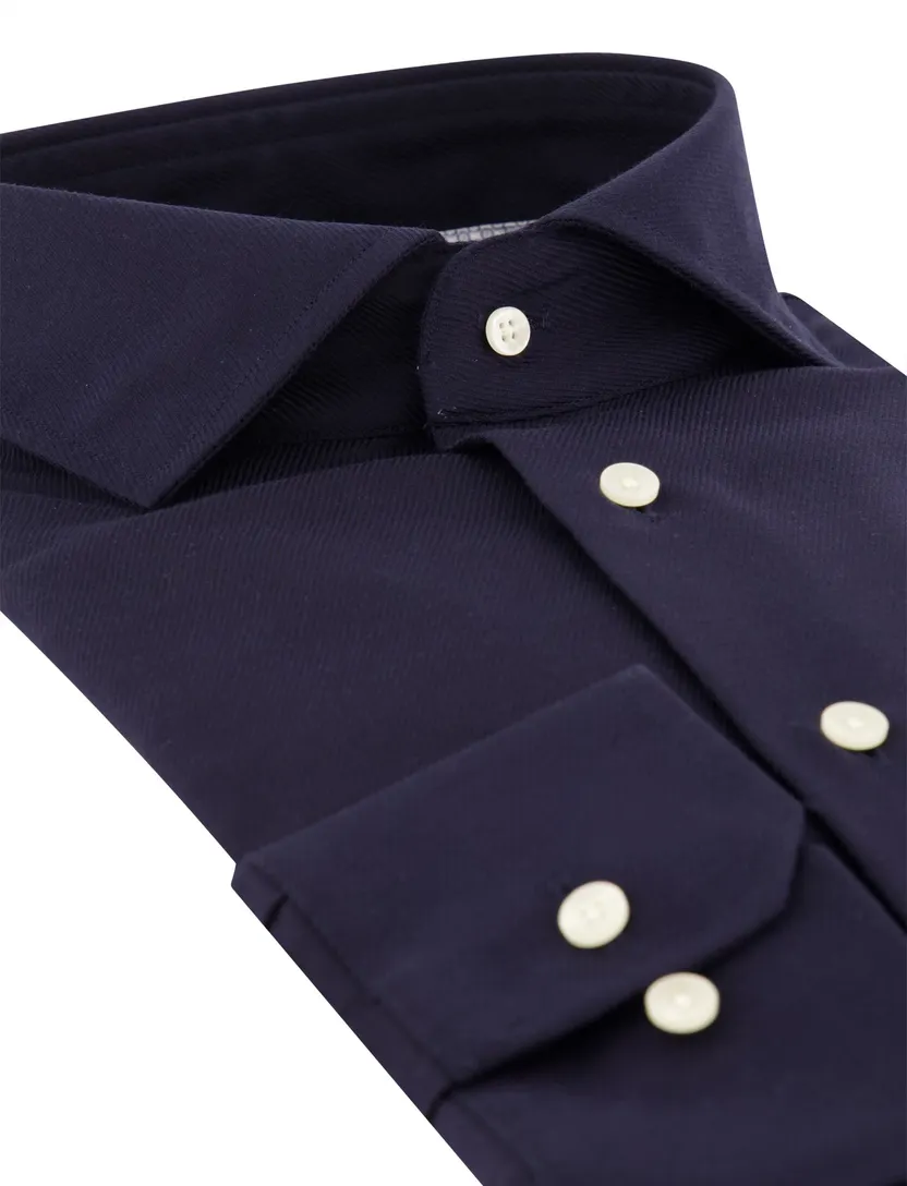 Overhemd Michaelis donkerblauw strijkvrij