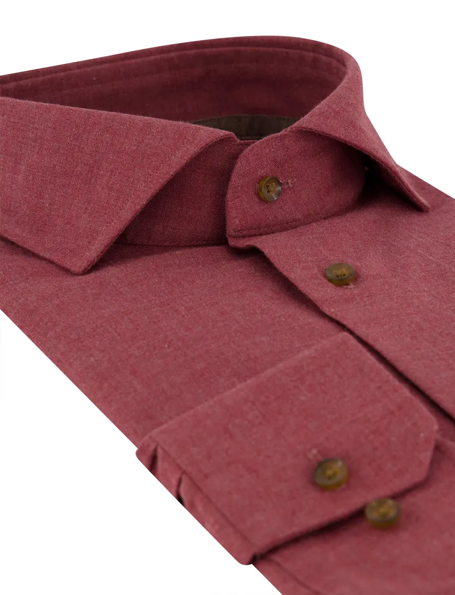 Overhemd Michaelis bordeaux SHIRT CUTAWAY SF SCC BURG