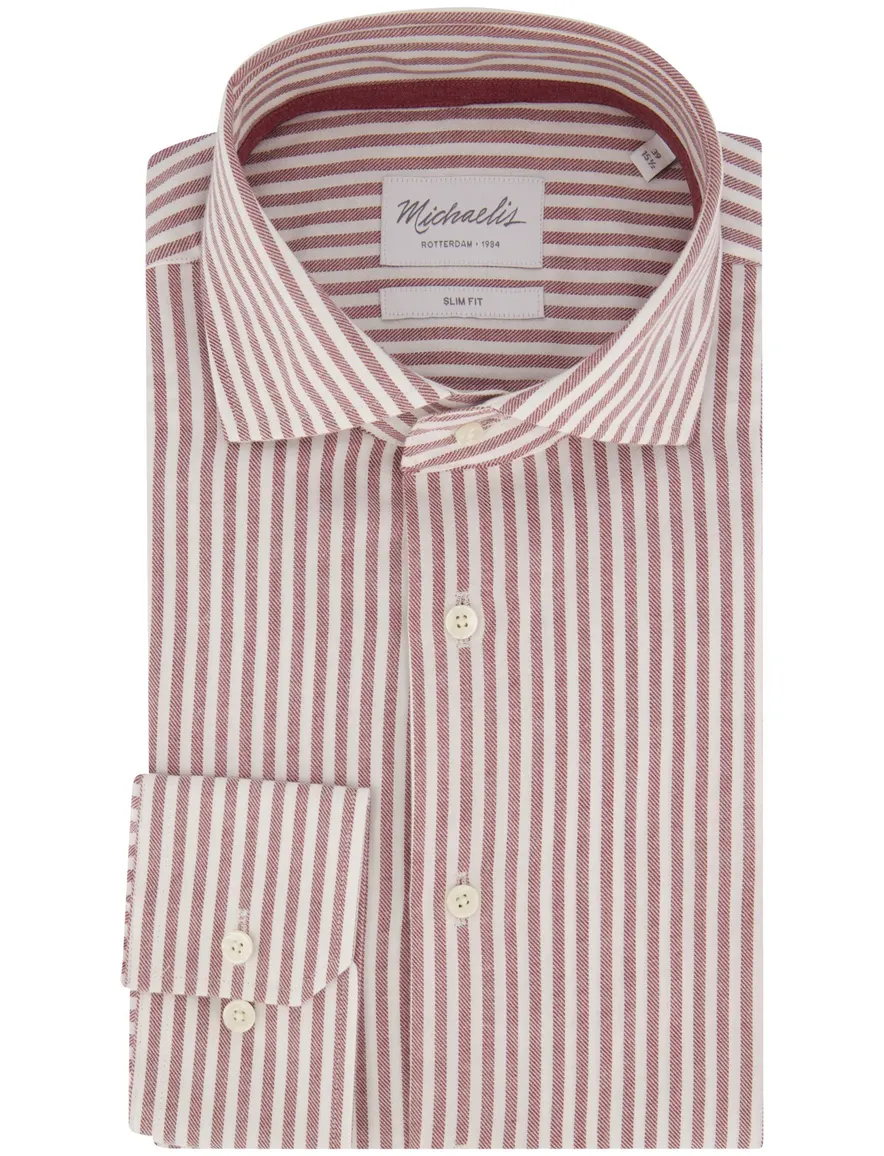 Overhemd Michaelis bordeaux SHIRT CUTAWAY SF SCC BURG