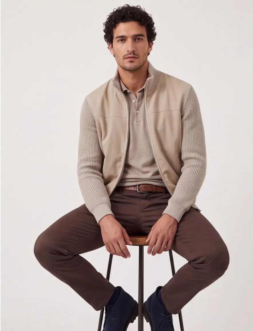 State of Art Regular Fit vest beige