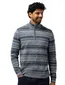 State of Art half zip trui blauw gestreept