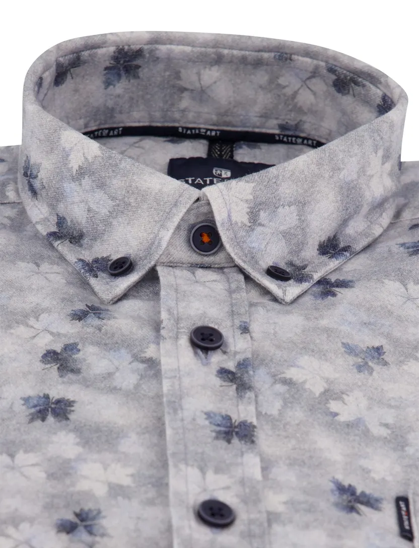 Flanel overhemden State of Art grijs
