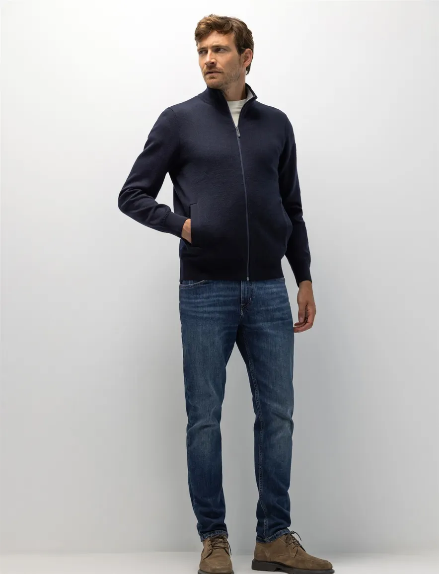 State of Art vest donkerblauw effen