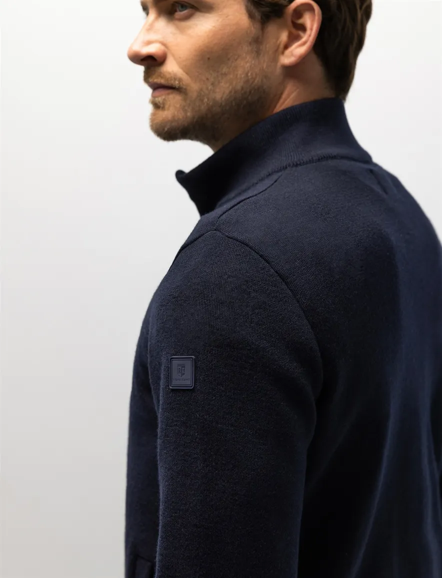 State of Art vest donkerblauw effen