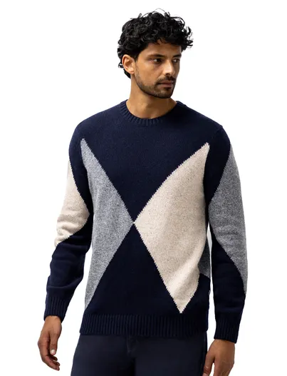 State of Art State of Art trui ronde hals donkerblauw
