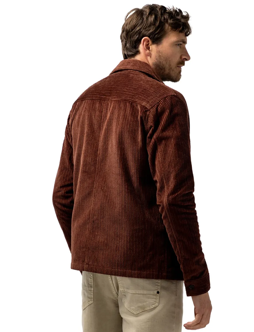 State of Art overshirt bruin met borstzak