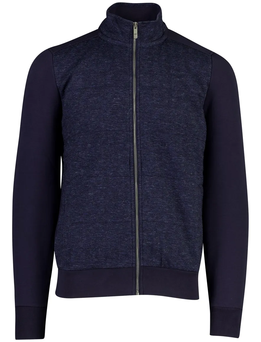 State of Art vest donkerblauw geprint outdoor