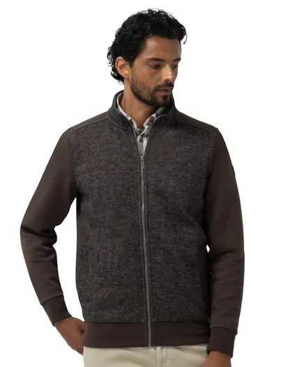State of Art State of Art sweatvest bruin gemeleerd