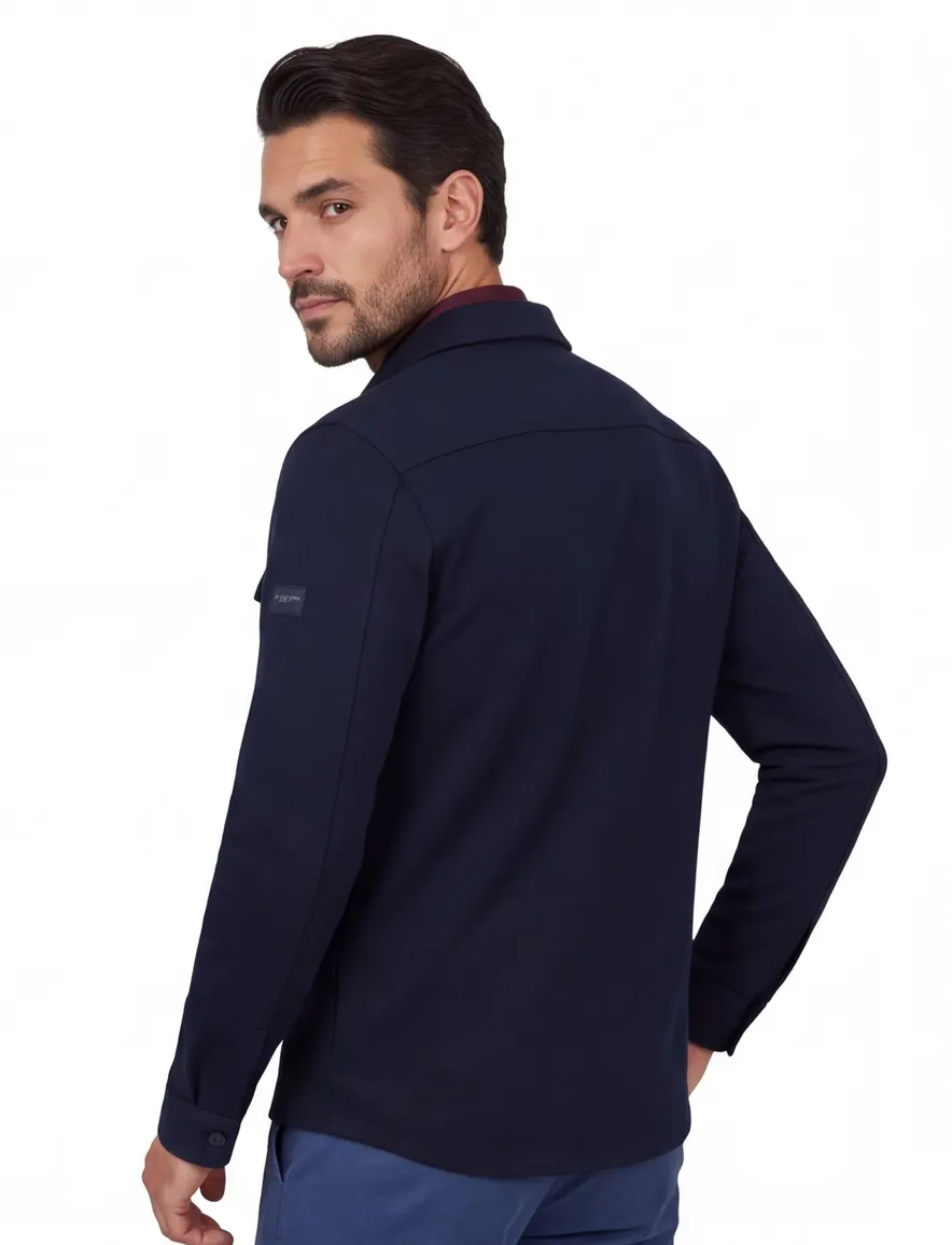 Overshirt Cavallaro Zeradino donkerblauw