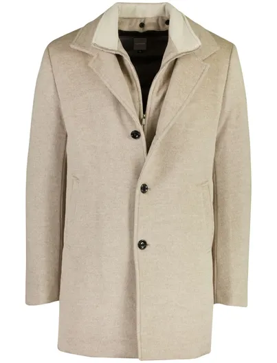 Gentiluomo Gentiluomo overjas beige wol