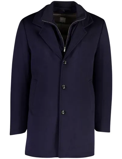 Gentiluomo Gentiluomo overjas donkerblauw effen