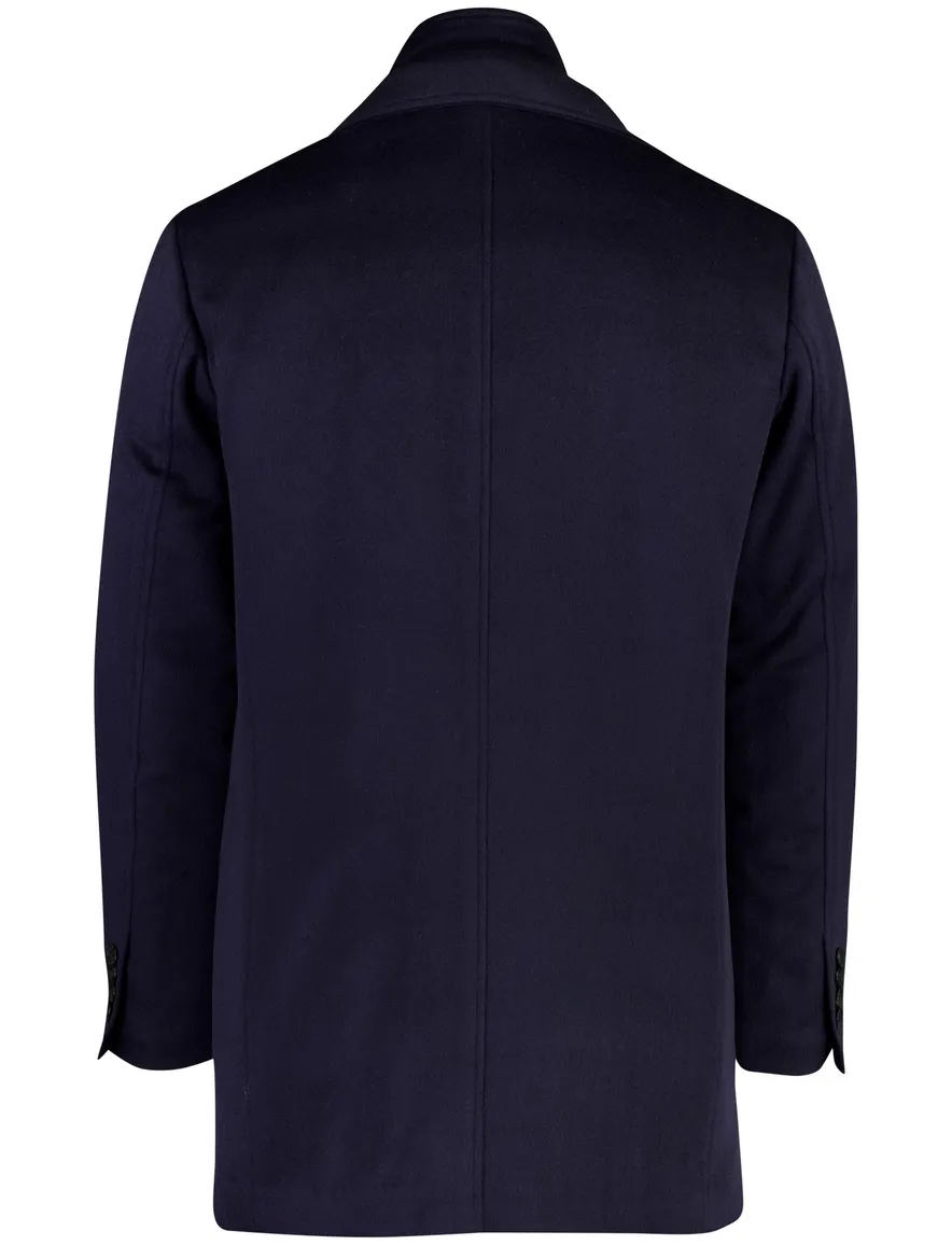 Gentiluomo overjas donkerblauw effen