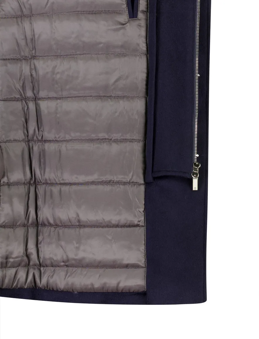 Gentiluomo overjas donkerblauw effen