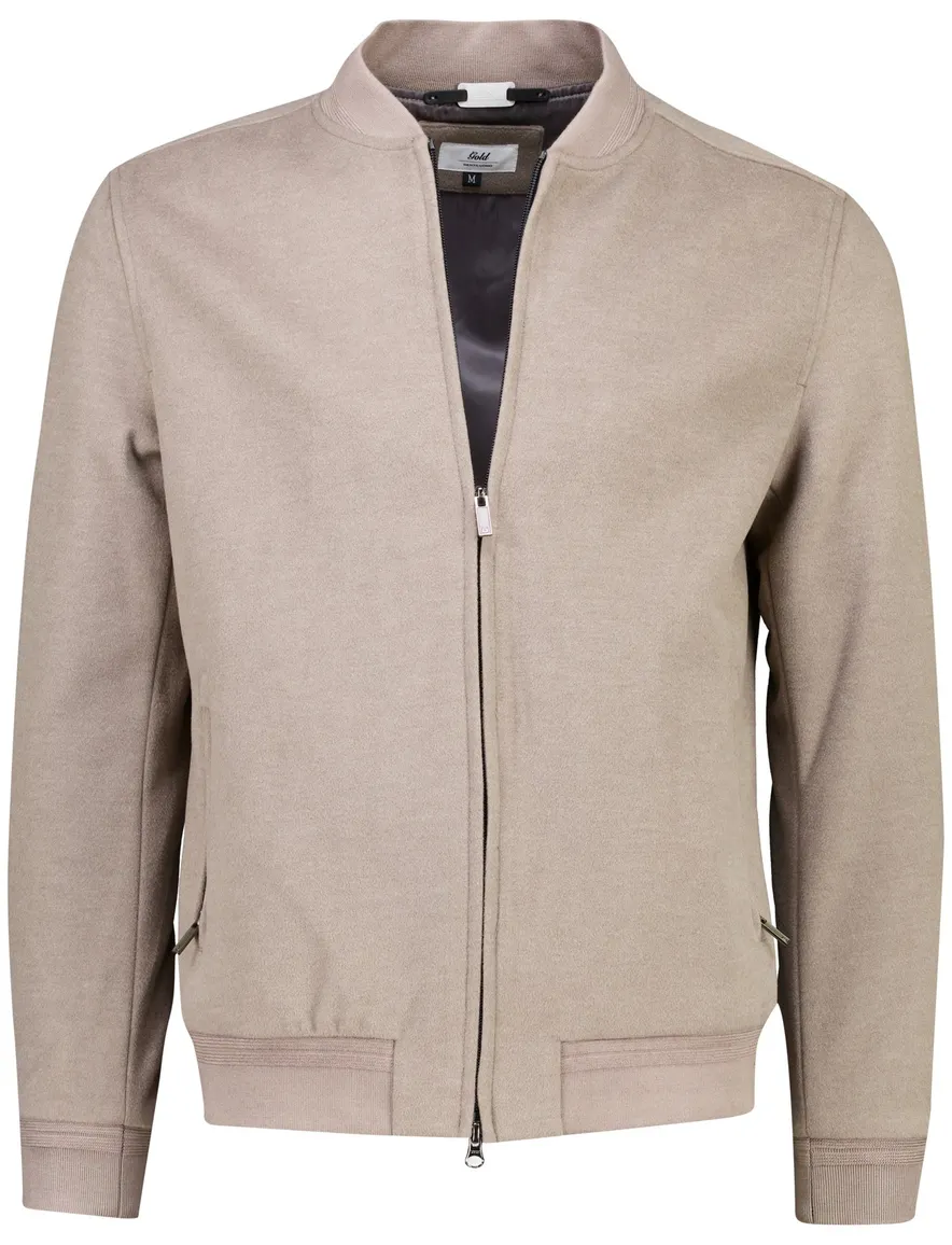 Gentiluomo overshirt beige effen
