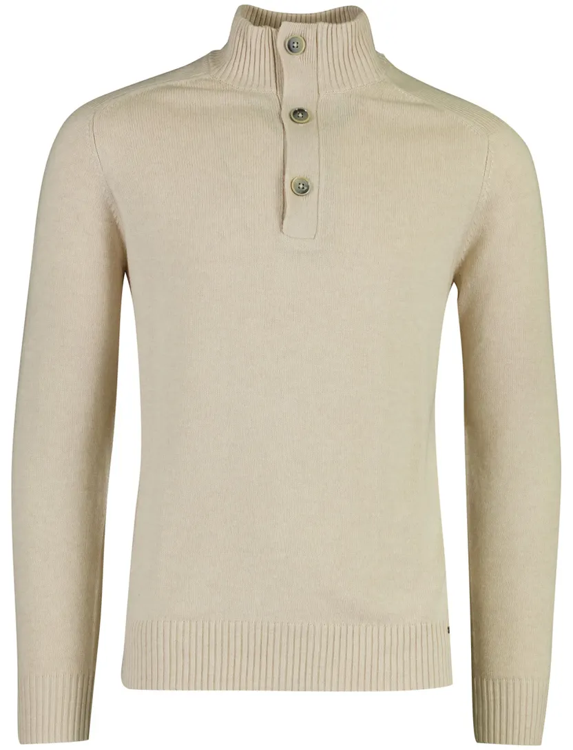 Trui Gentiluomo beige gebreid met knopen