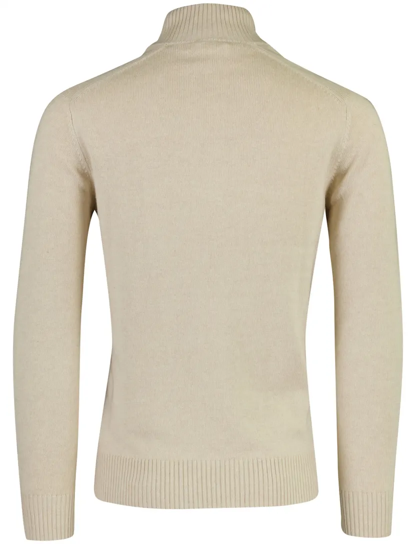 Trui Gentiluomo beige gebreid met knopen
