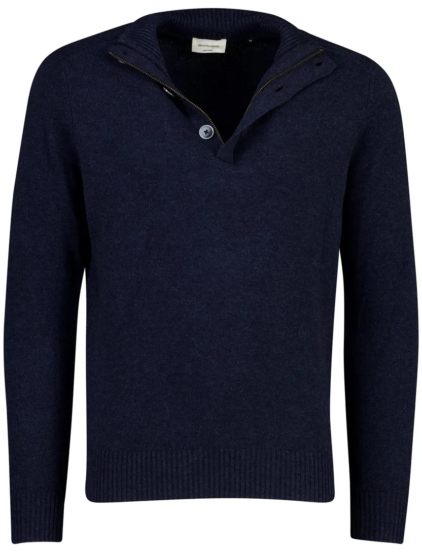 Trui Gentiluomo donkerblauw met knopen