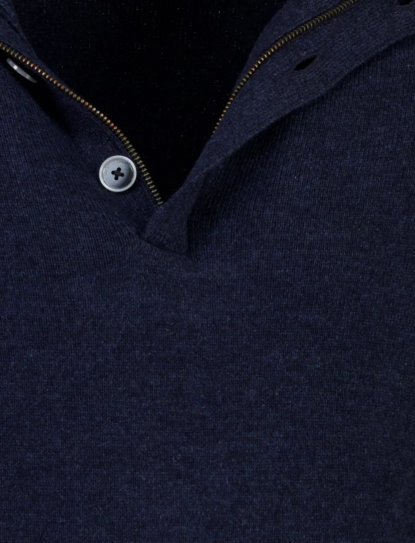 Trui Gentiluomo donkerblauw met knopen