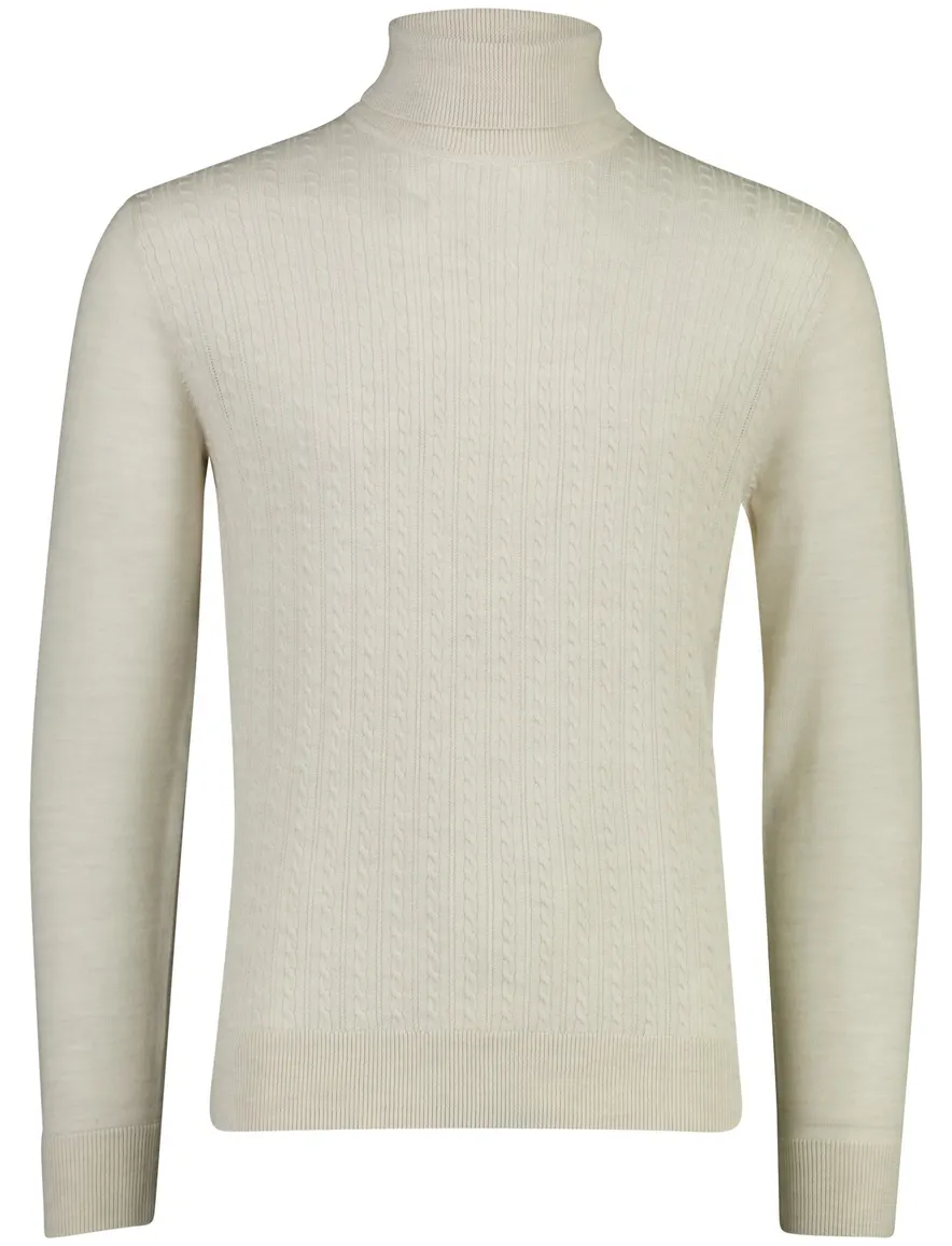 Gentiluomo trui creme merinowol turtleneck