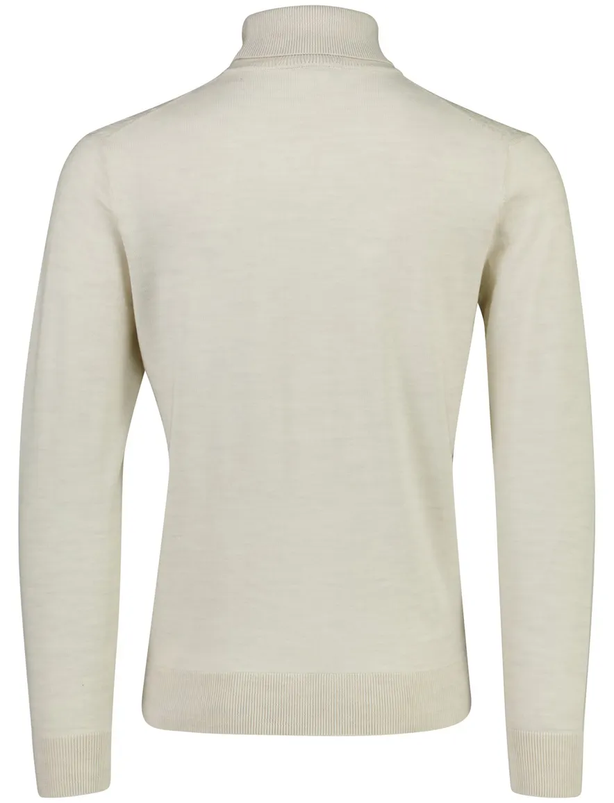 Gentiluomo trui creme merinowol turtleneck