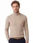Gentiluomo trui turtleneck beige merinowol
