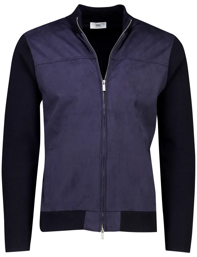 Vest Gentiluomo donkerblauw merinowol