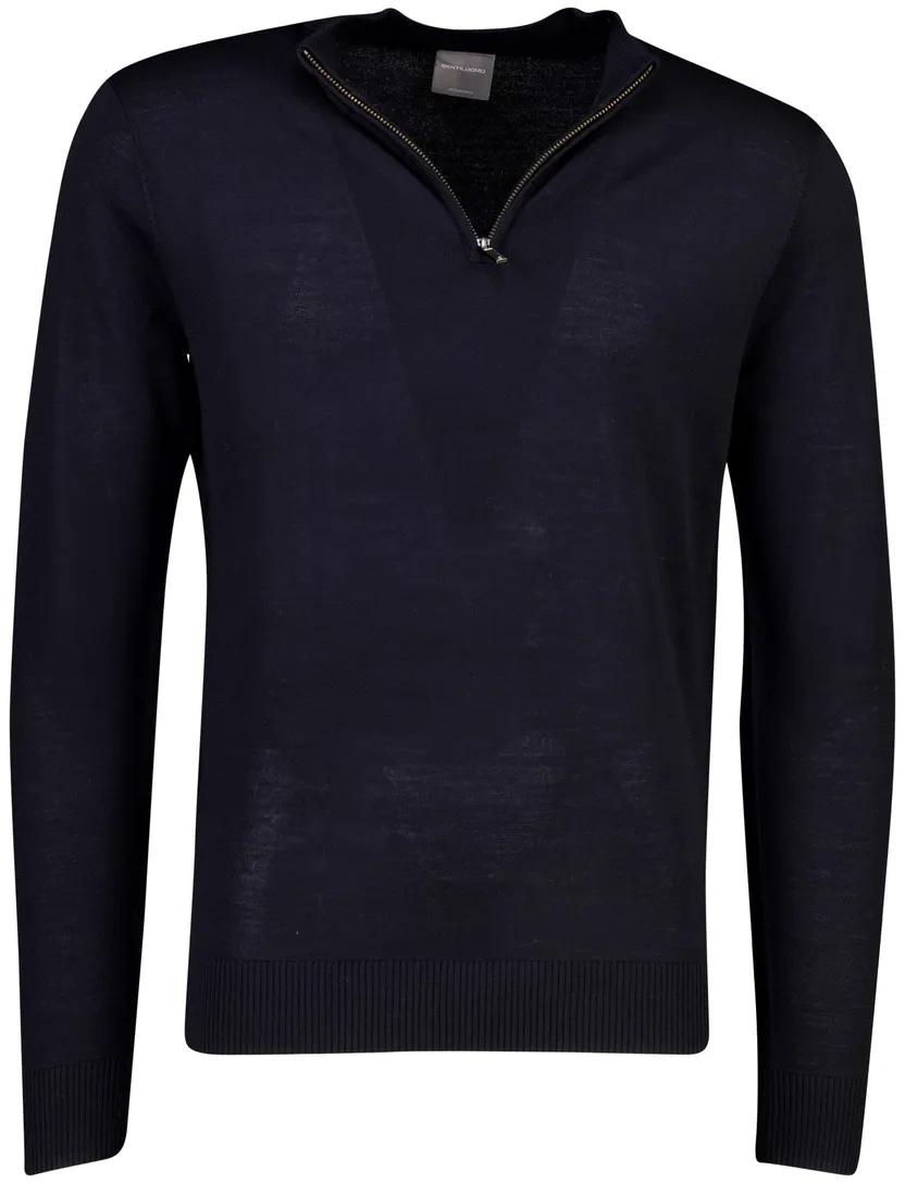 Trui Gentiluomo donkerblauw merinowol