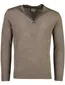 Gentiluomo trui half zip bruin gemeleerd
